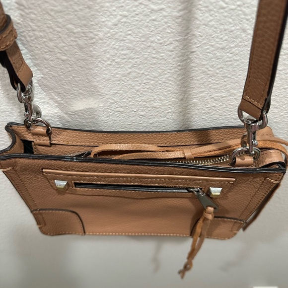 Rebecca Minkoff Regan Brown pebble Leather Crossbody Bag purse EUC - Picture 4 of 6